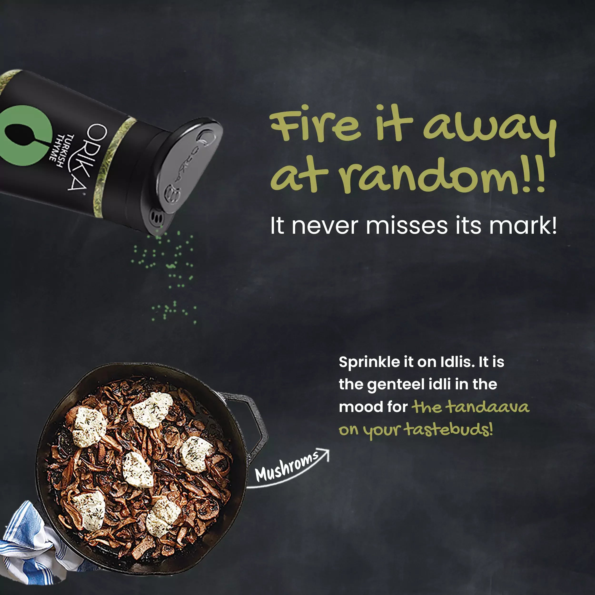 Orika Gourmet Herbs Sprinkler Combo (Gourmet Herb Mix + Turkish Thyme + Turkish Oregano) - Orika Spices India